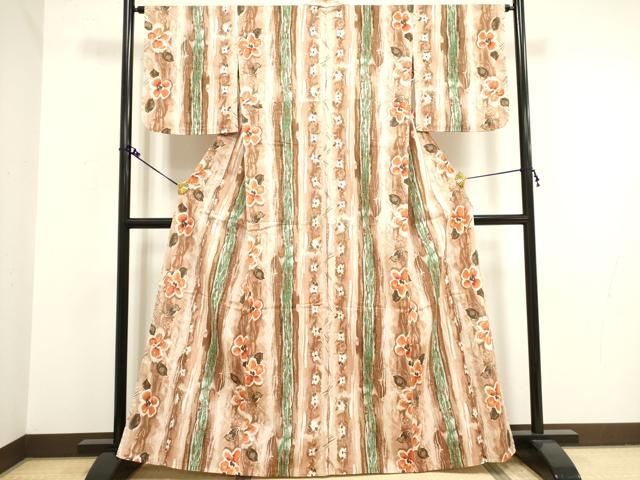 平和屋着物∴夏物 浴衣 綿紅梅 金魚 綿 逸品 DAAV7319cd 平和屋着物∴