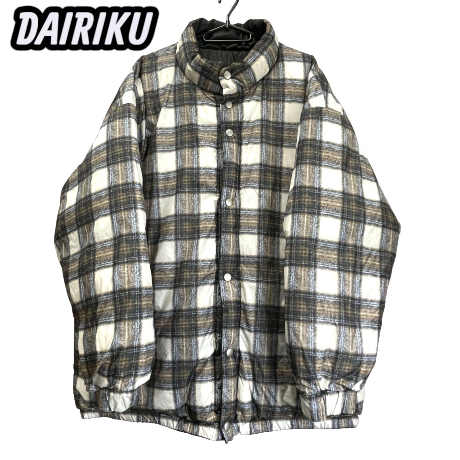良品 DAIRIKU Check Nylon Reversible Down M - メルカリ