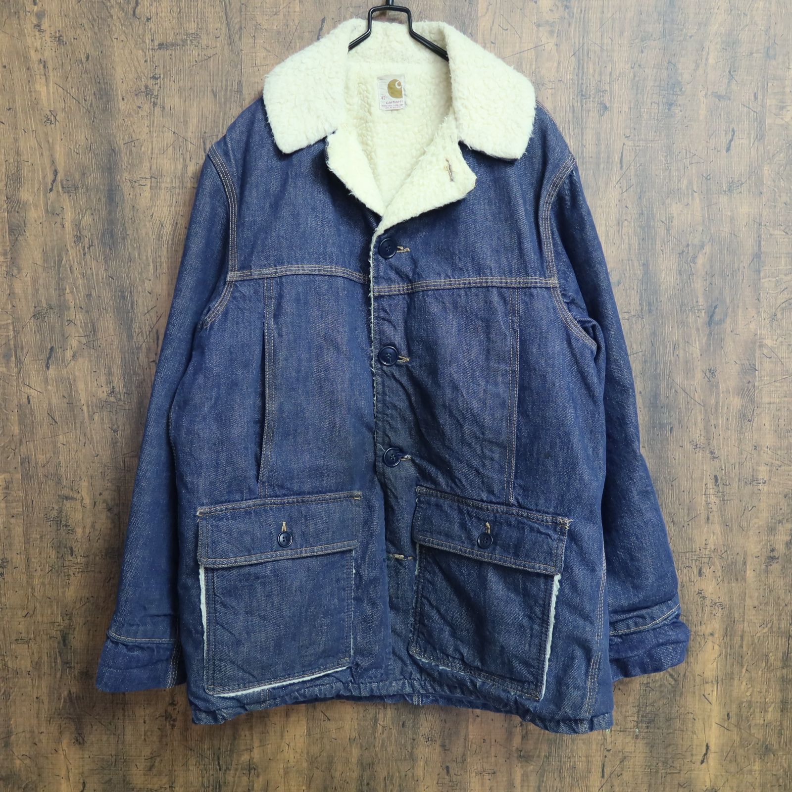 70s Vintage US古着☆Carhartt カーハート デニムボアジャケット