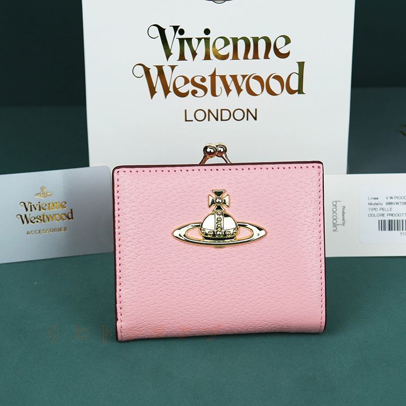 新品♡Vivienne Westwood 988VW738二つ折り財布ピンク Vivienne