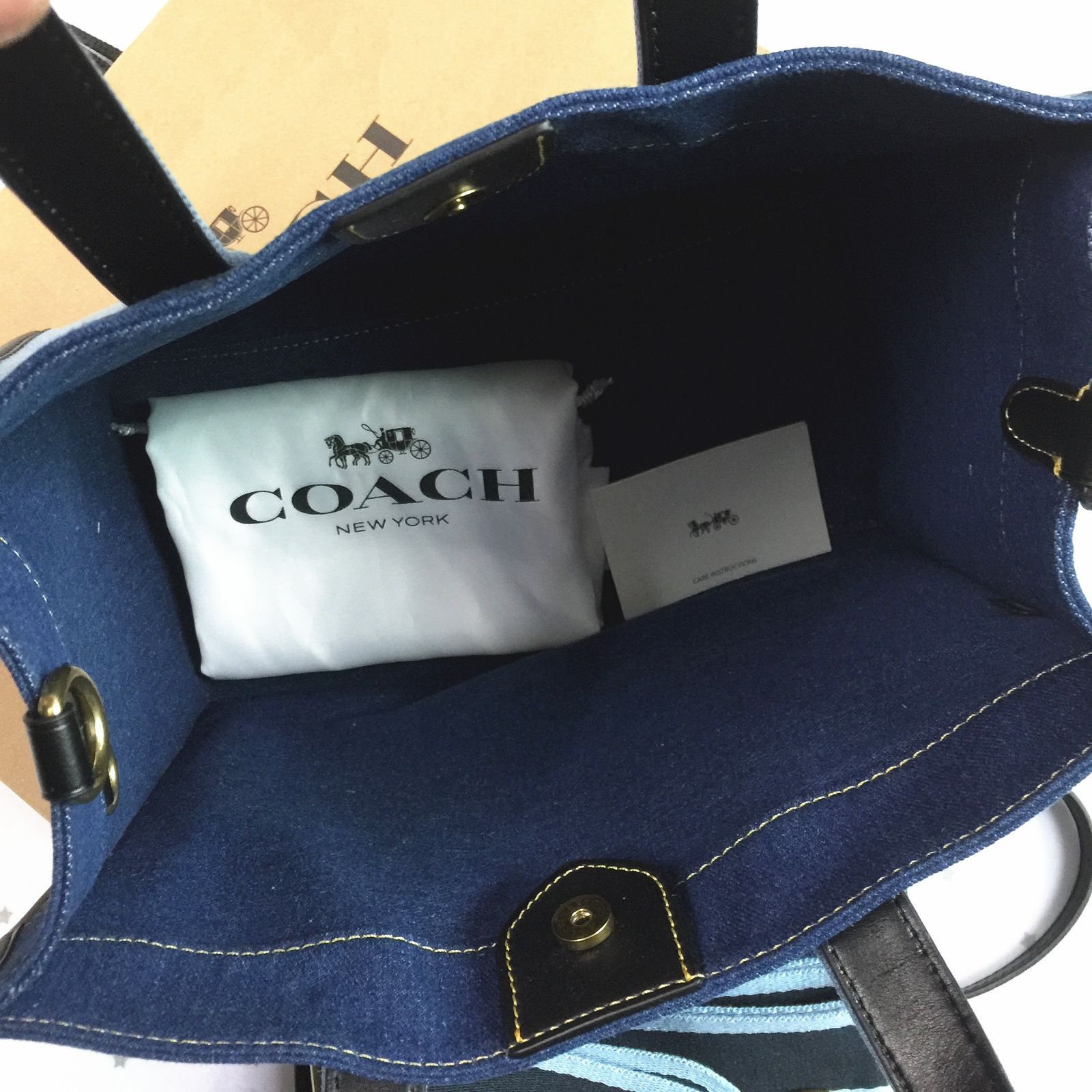 セール中】COACH コーチバッグ 89163 デニム ハンドバッグ