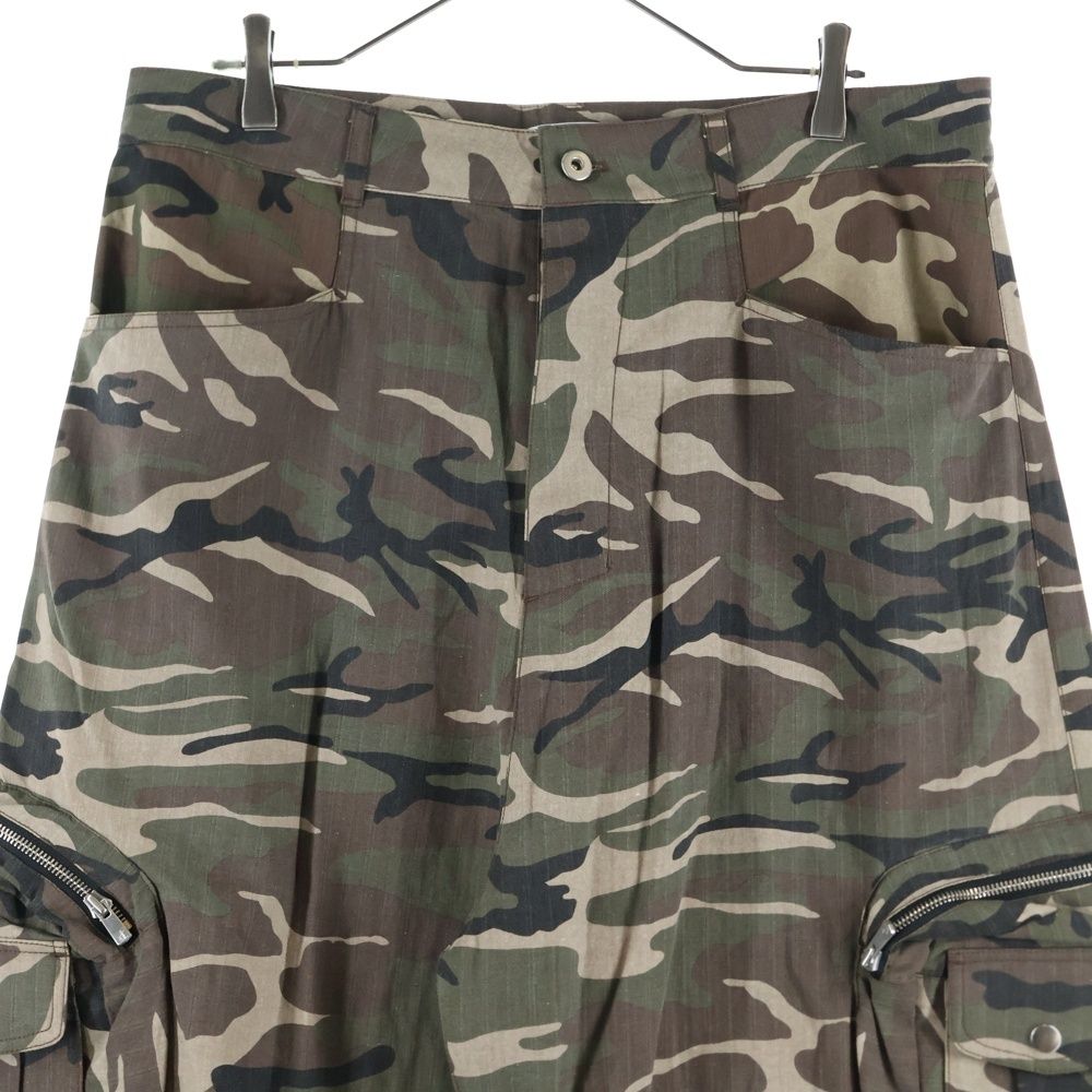 トリプルエフポスタルサービス 24 AW WIDE BACKZIP CARGO PANTS バックジップワイドパンツ カモフラ カーキ