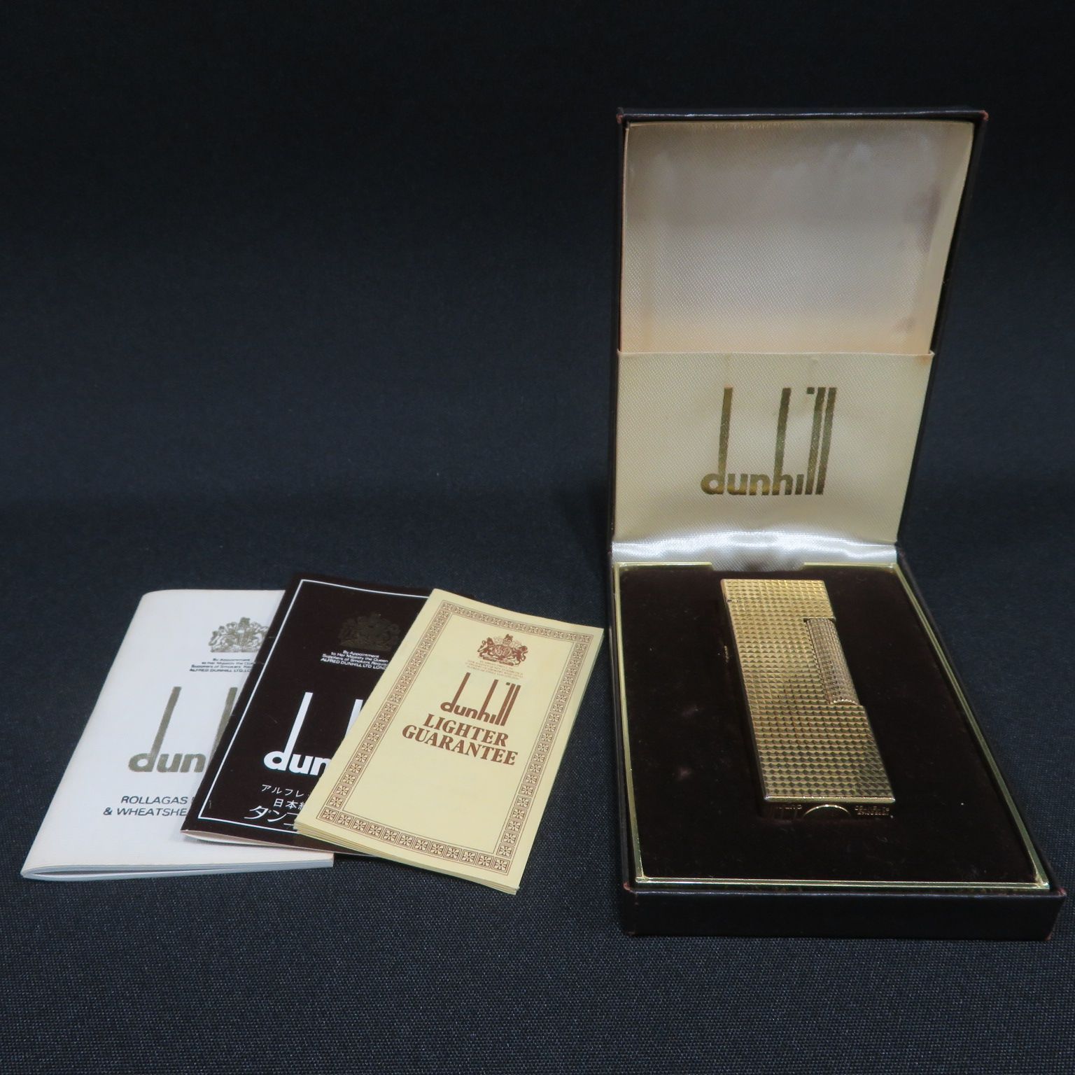 5022☆ダンヒル(dunhill)□ガスライター□金色(ゴールド
