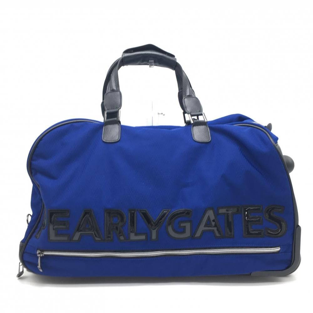 超美品】パーリーゲイツ キャリー付ボストンバッグ ブルー×黒 ニコ