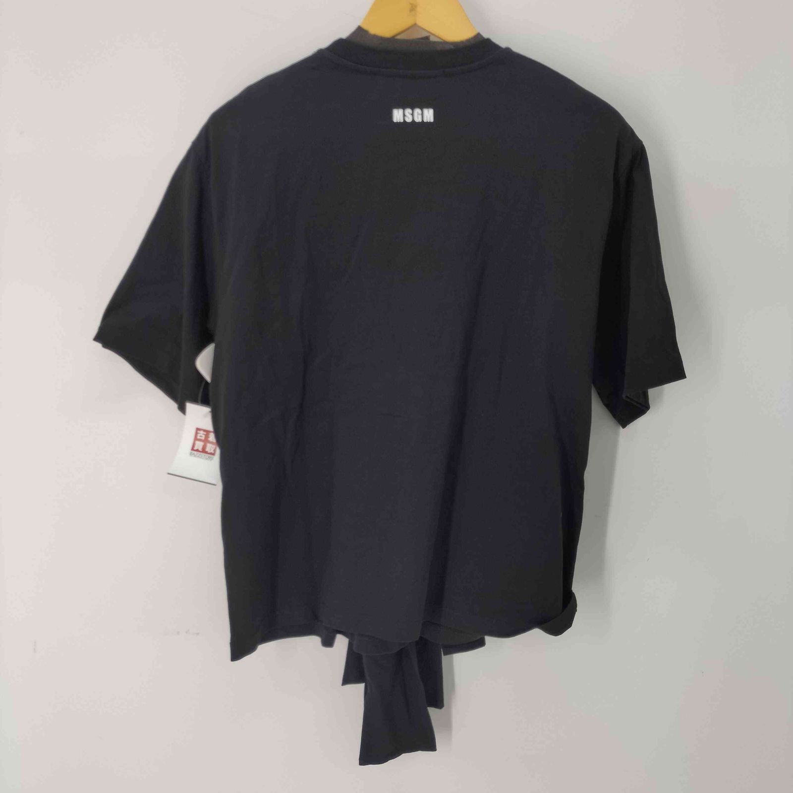 MSGM リボントップス 韓国 エムエスジーエム MSGM フロントリボンデザイン S/S Tシャツ
