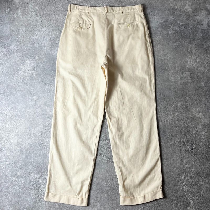 Polo Ralph Lauren ヘリンボーン パンツ ツータック コットン 90s POLO RALPH LAUREN 2タック ヘリンボーン コットン