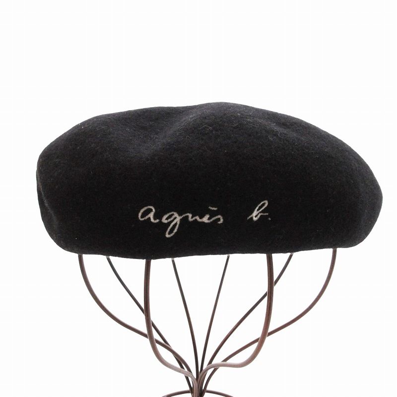希少 レア 入手困難 アニエスベー agnes.b ベレー帽 ロゴ入り アニエスベーアンファン Agnes b. ENFANT ベレー帽 帽子 ウール