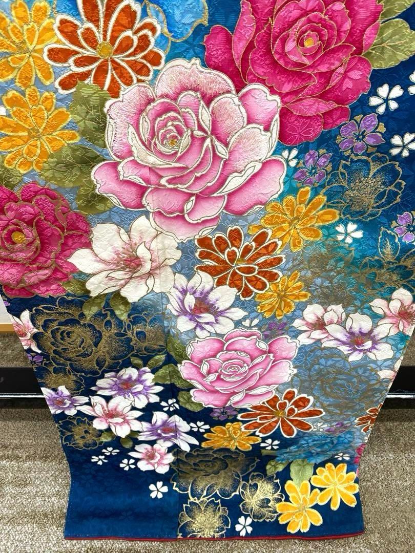 振袖 豪華 ラメ刺繍 金彩 紋意匠 身丈160cm パールトーン加工済 振袖 豪華 ラメ刺繍 金彩 紋意匠 身丈160cm パールトーン加工済