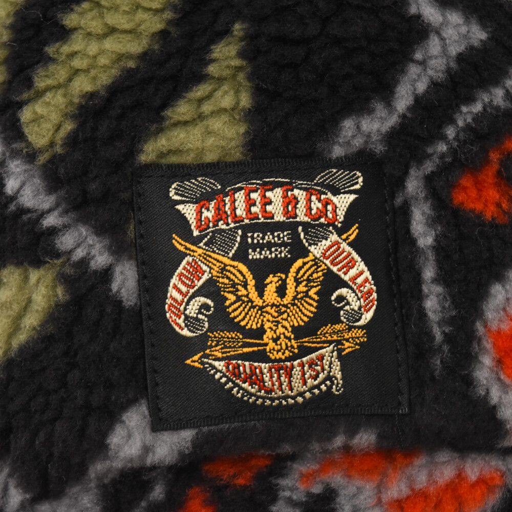 新品　CALEE ジャガードパイルボアジャケット ブラック SALE 50%OFF! _ Lsize CL-21AW056 Jacquard pile boa jacket ◇ CALEE