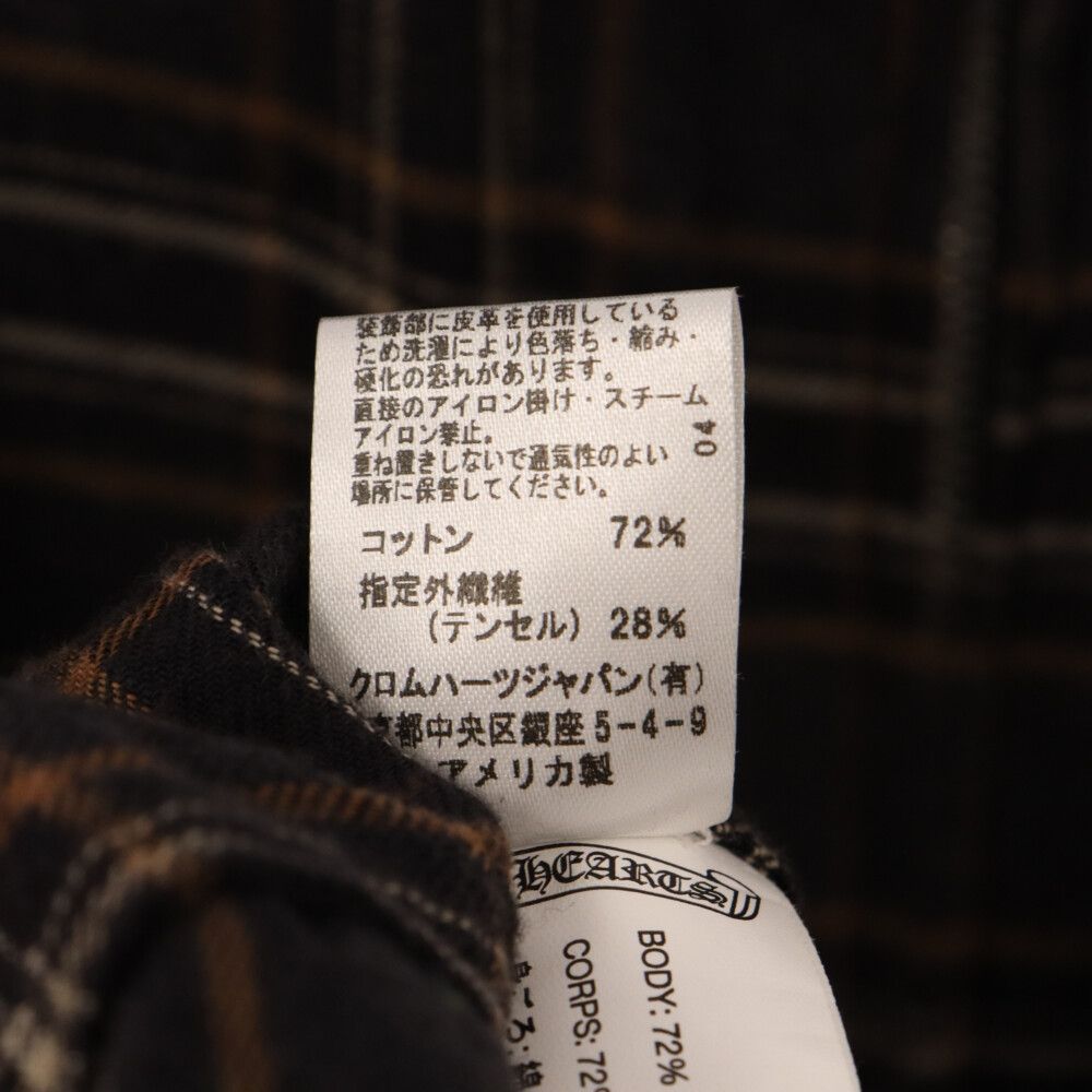 CHROME HEARTS (クロムハーツ) HEYWOOD ダガージップ チェック柄長袖