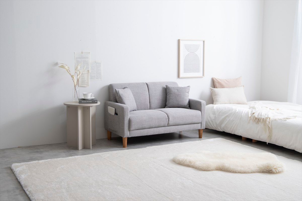 Emma▪️2人掛けソファ 113cm幅 アイボリー Emma 2人掛けソファ 113cm幅 アイボリー Emma エマ ソファ ソファー 2