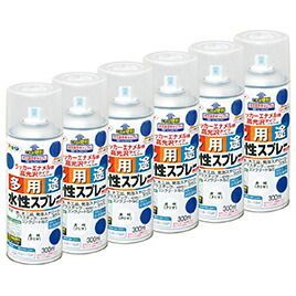 水性多用途スプレー クリヤ 6本 565310 アサヒペン