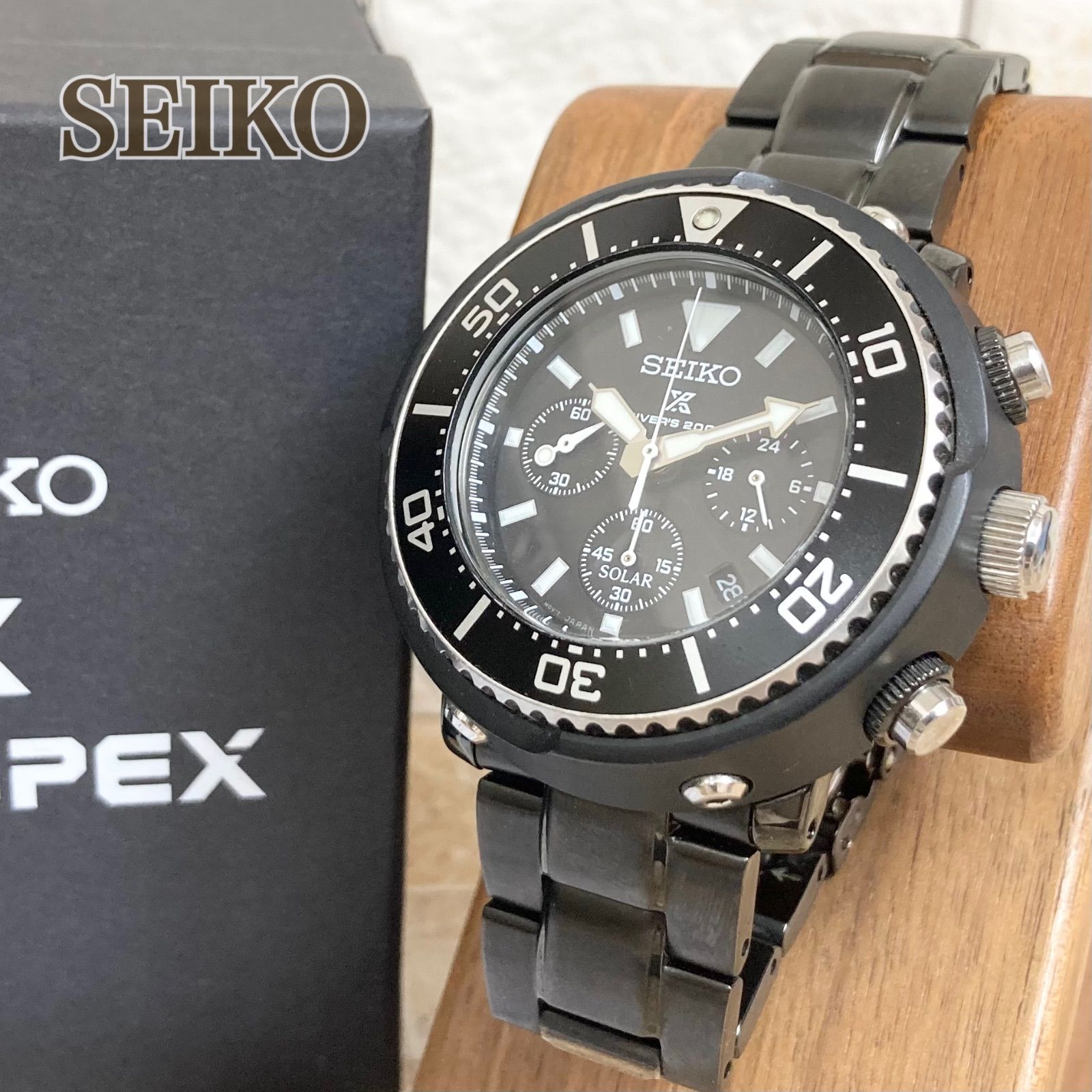美品 SEIKO PROSPEX LOWERCASE ツナ缶 プロスペックス ソーラークロノ