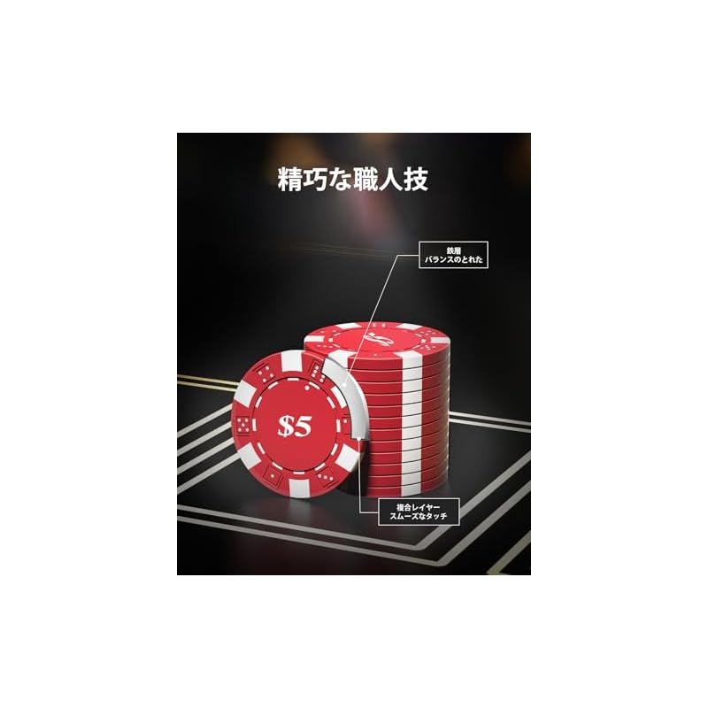 ポーカーチップセット アルミケース付き 300枚 ポーカーチップセット