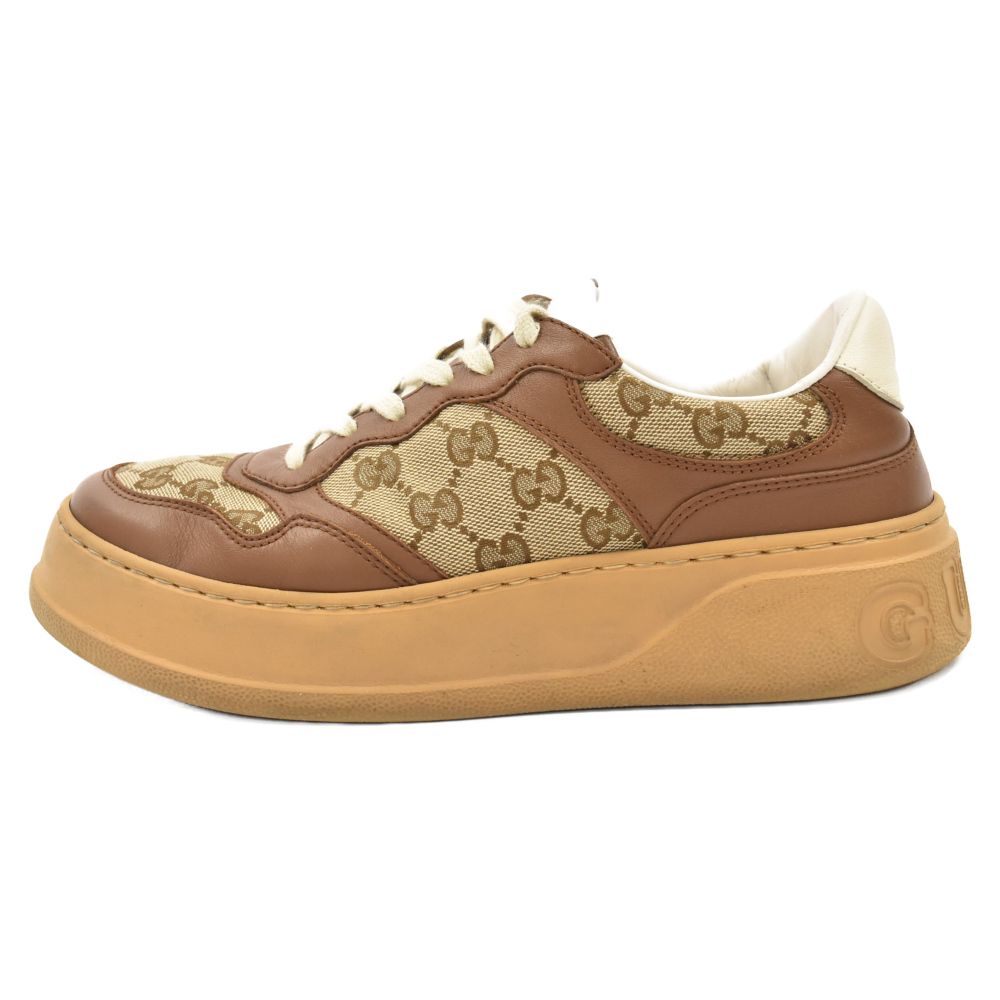 GUCCI (グッチ) GG総柄キャンバス厚底ローカットスニーカー 675840 