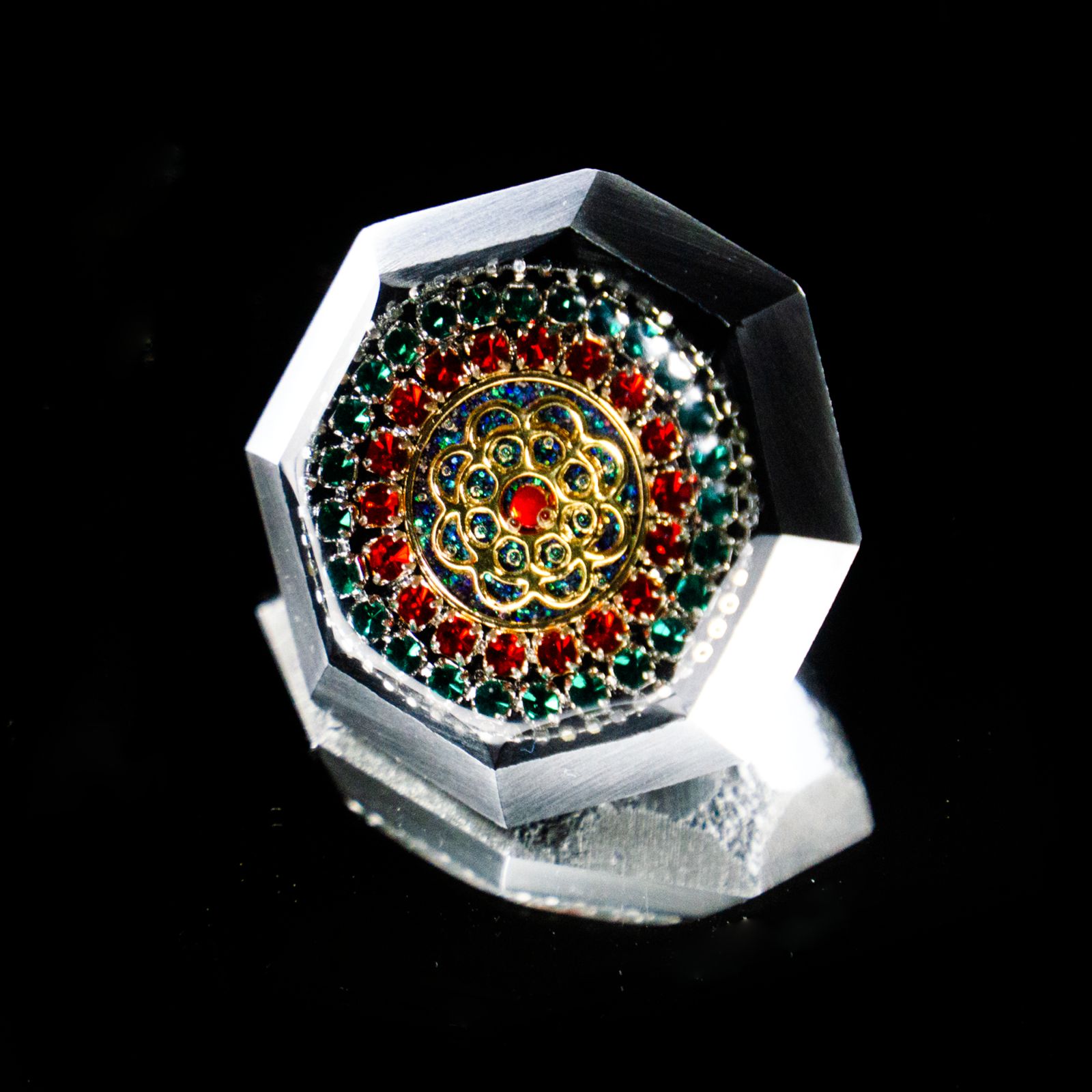 ディープフラッシュD「レッドグリーン」（鏡面加工ベーゴマ）