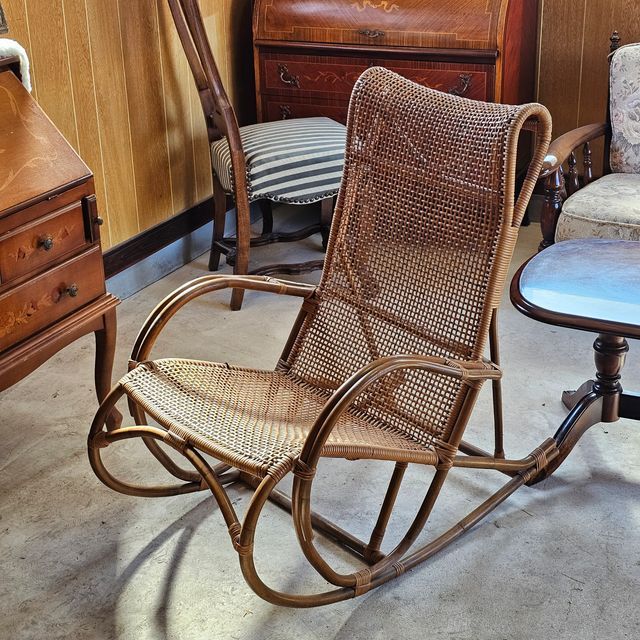 アンティーク ヴィンテージ 自然素材 ナチュラル ラタン 籐 ロッキング