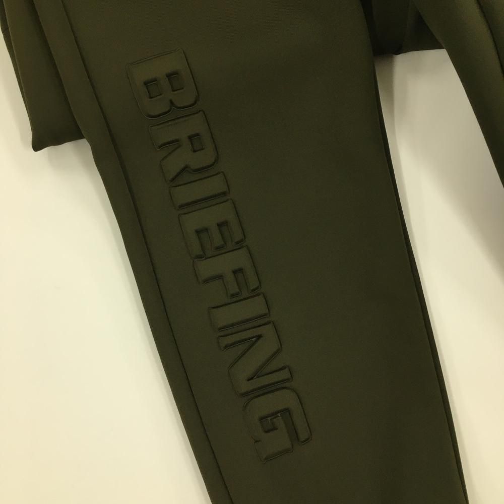 BRIEFING - ブリーフィング ジョガーパンツ カーキ 裾立体ロゴ レディース XS ゴルフウェア BRIEFING ブリーフィング ジョガーパンツ カーキ 裾立体ロゴ レディース