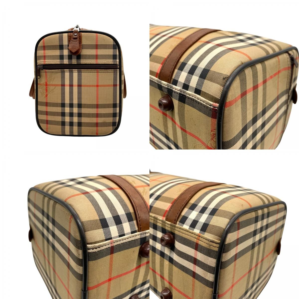 Burberry バーバリー ボストンバッグ ノバチェック シャドーホース 大型 BURBERRY バーバリー ノバチェック シャドーホース ボストン