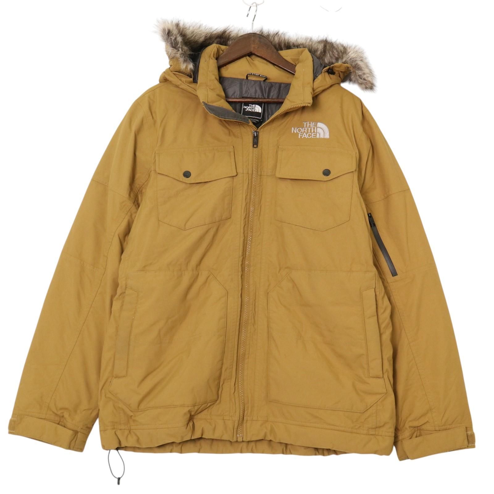 THE NORTH FACE ノースフェイス HYVENT ダウンジャケット アウトドア ベージュ (メンズ L) 中古 古着 A2570 THE NORTH FACE ノースフェイス HYVENT ダウンジャケット