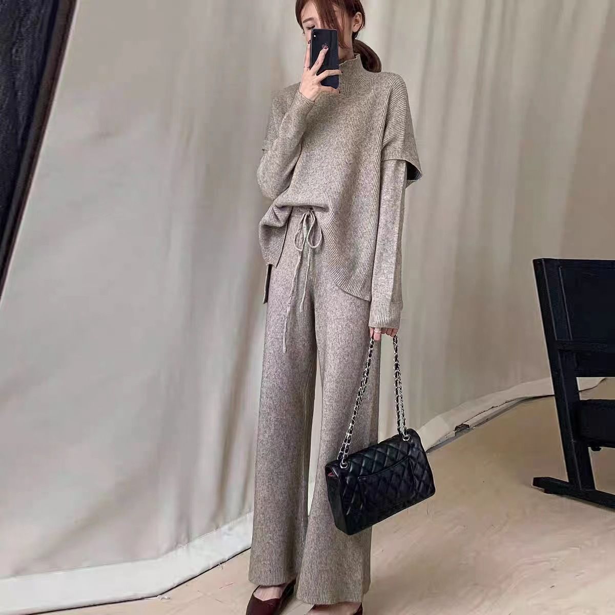 ニットセット パンツスーツ