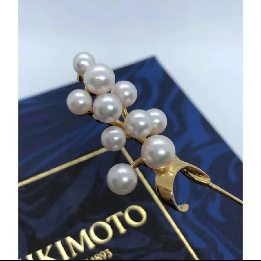 MIKIMOTO ミキモト パールブローチ K18 アコヤ本真珠 10球 - メルカリShops