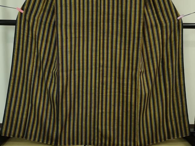 平和屋本店□極上 浦野理一 経節紬 胴抜き仕立て 間道 逸品 未使用