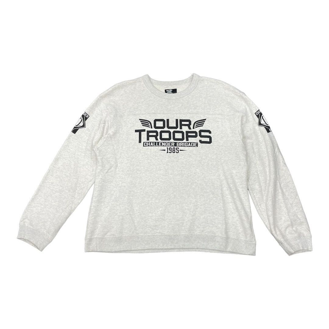 【買い方】CHALLENGER チャレンジャー TROOPS SWEAT GRAY Lサイズ Lサイズ