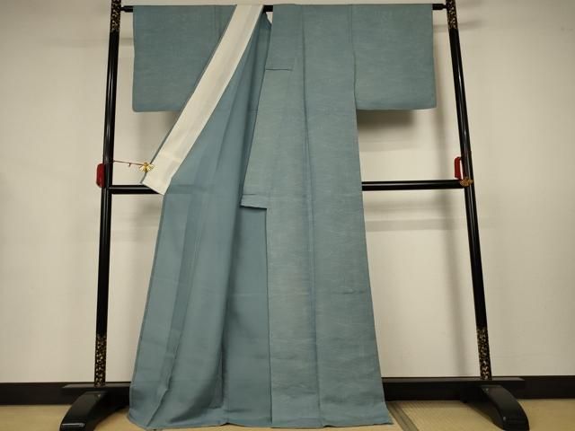 平和屋着物＊夏物 小紋 絽 流水文 洗える着物 AAAX7045jd