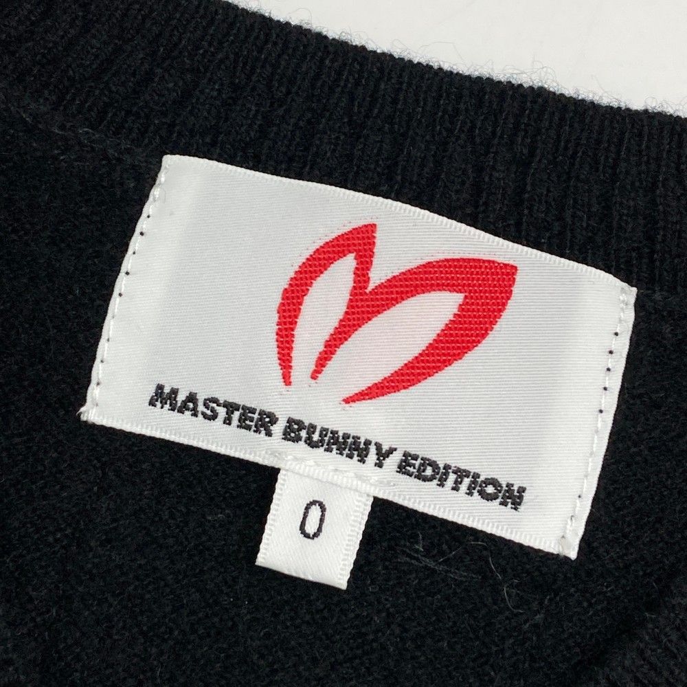 サイズ：0 MASTER BUNNY EDITION マスターバニーエディション  カシミヤ ニットベスト  ブラック系 [240101440885] ゴルフウェア レディース ストスト サイズ：0 MASTER BUNNY EDITION マスターバニーエディション