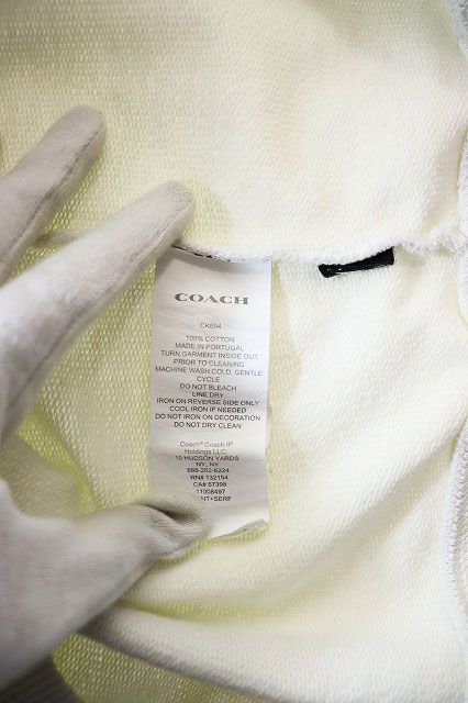 COACH ホワイト スウェットシャツ M ホワイト（白）系 S Coach(コーチ) スウェット・トレーナー