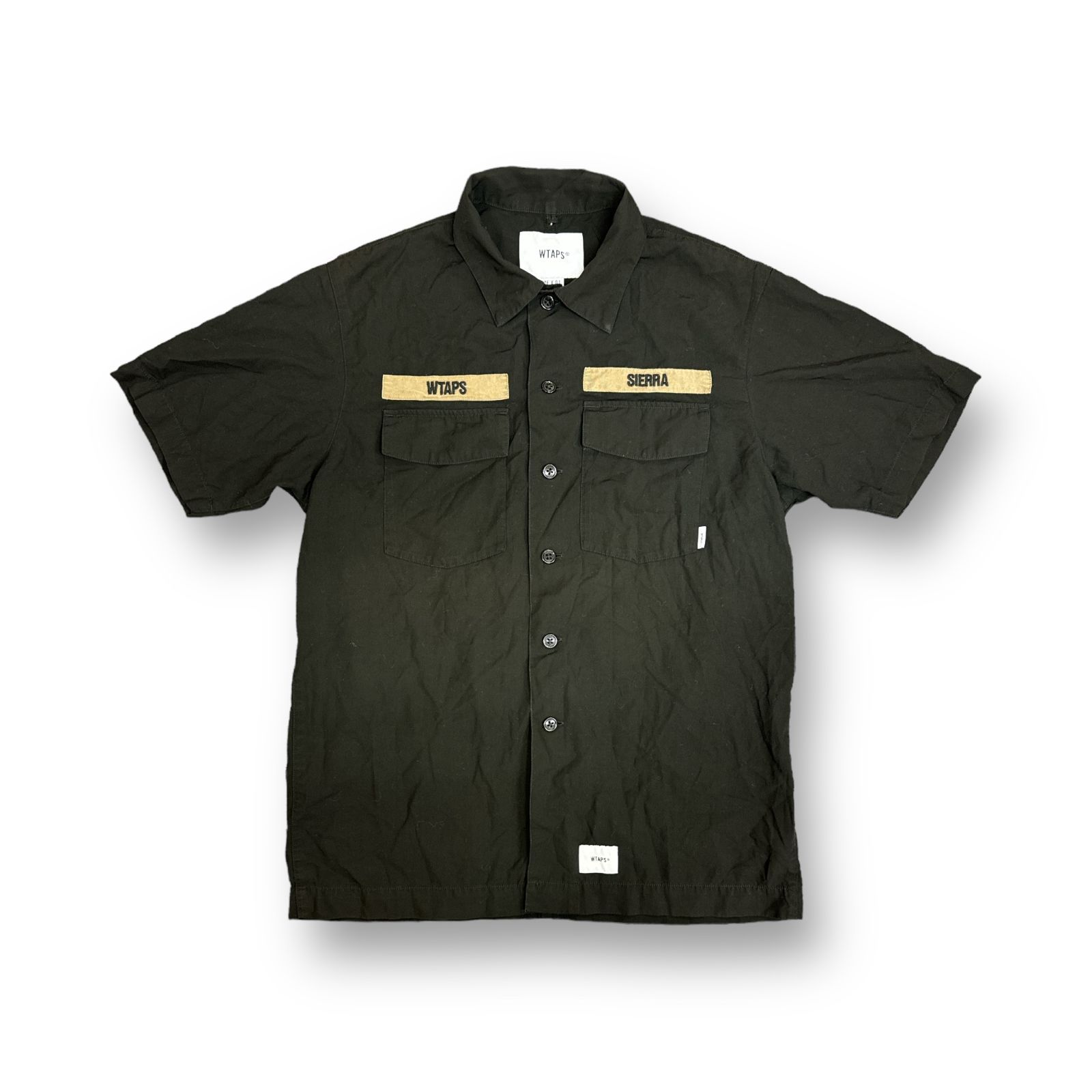 WTAPS 20SS BUDS SS SHIRT 半袖シャツ ミリタリーシャツ ダブルタップス ブラック 1 201BRDT-SHM05  63253A5 - メルカリ