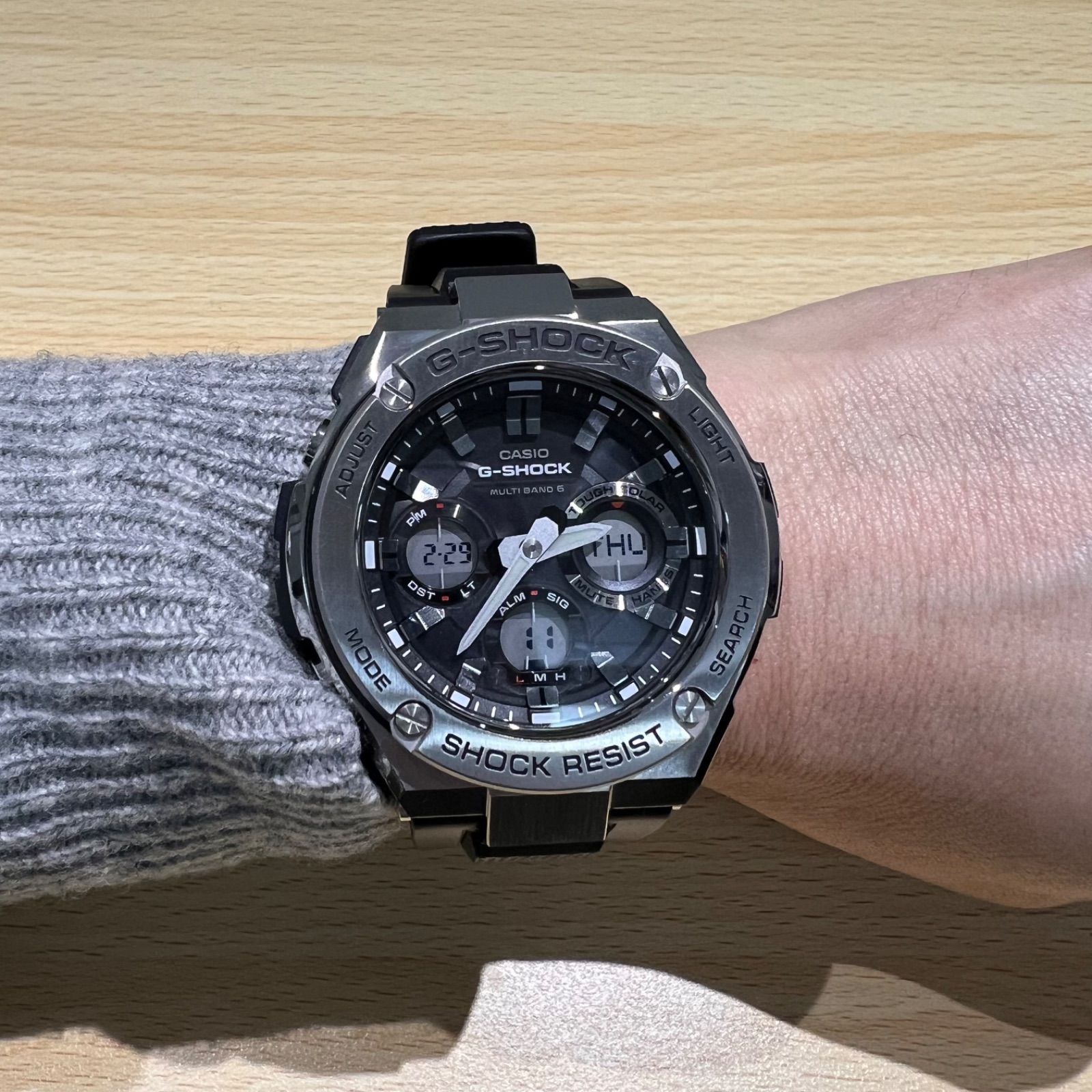 美品】カシオ G-SHOCK ジーショック G-STEEL GST-W110-1AJF タフ 
