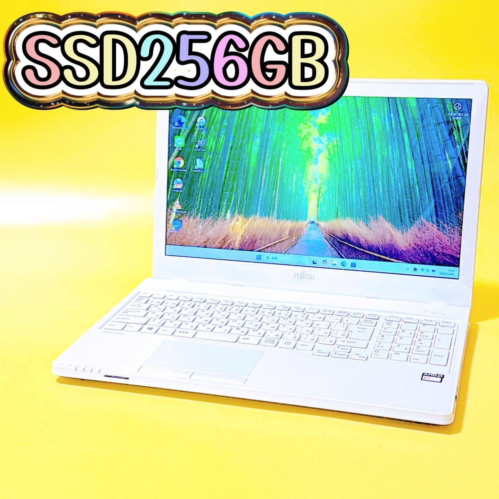 爆速SSD windows11 ノートパソコン 薄型 軽量 オフィス付き カメラ 富士通 おすすめ X5