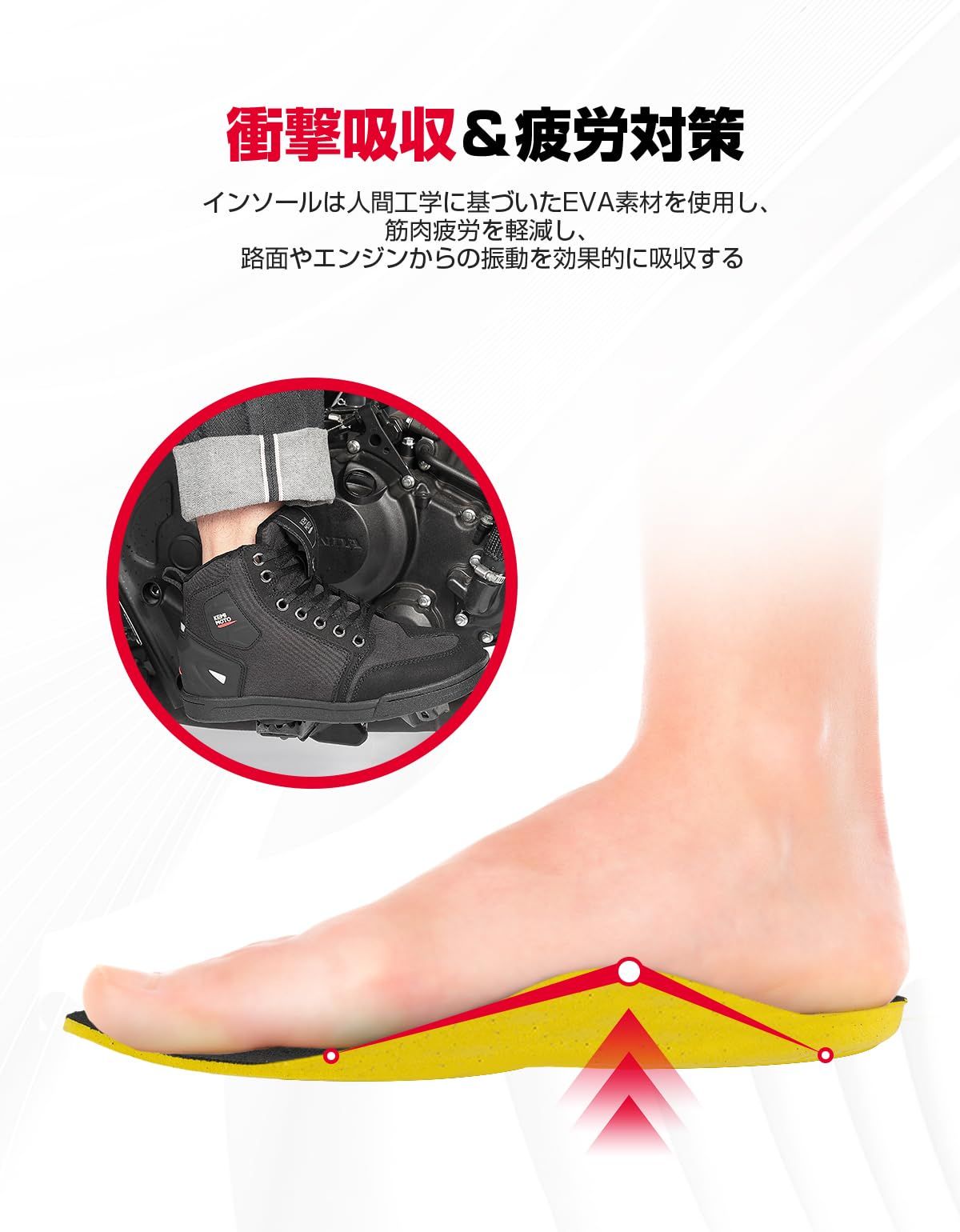 新品 [KEMIMOTO] バイク シューズ メンズ ライディングシューズ バイク