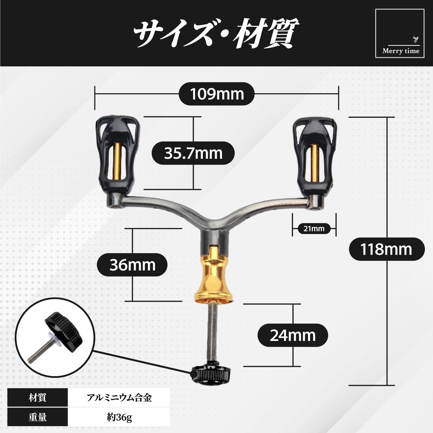 DAIWA（釣り） 【新品】スピニング リール カスタム ダブル ハンドル 交換 ノブ付き ダイワ DAIWA 1000 4000番 対応 互換品 ルアー 左右兼用