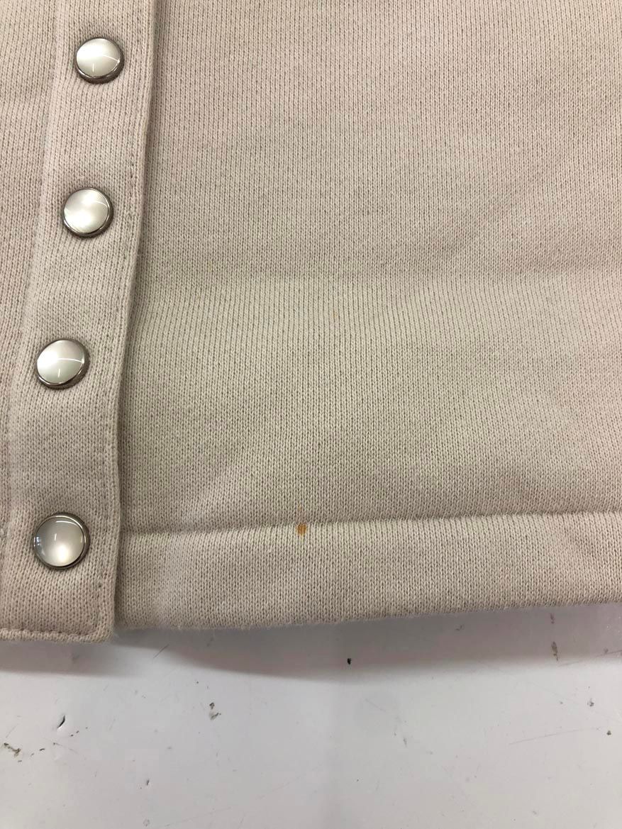 アニエスベー裏起毛カーディガン プレッショ#クリーム agnes b アニエスベー 裏起毛 プレッション カーディガン size1