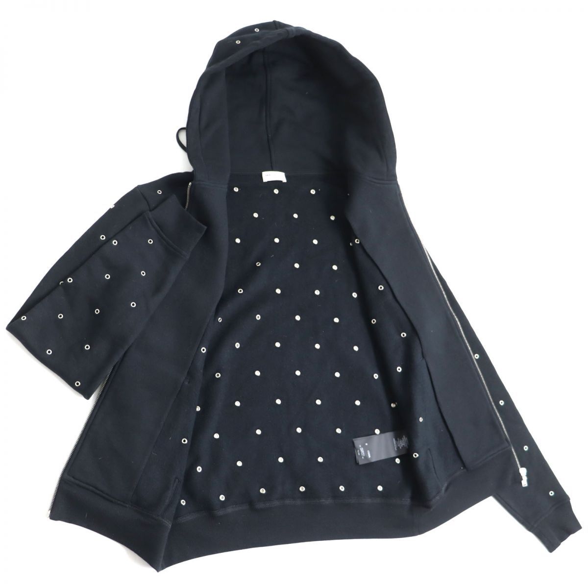 SAINT LAURENT PARIS ハトメスタッズデザイン ジップパーカー SAINT LAURENT PARIS サンローランパリ ハトメスタッズデザイン