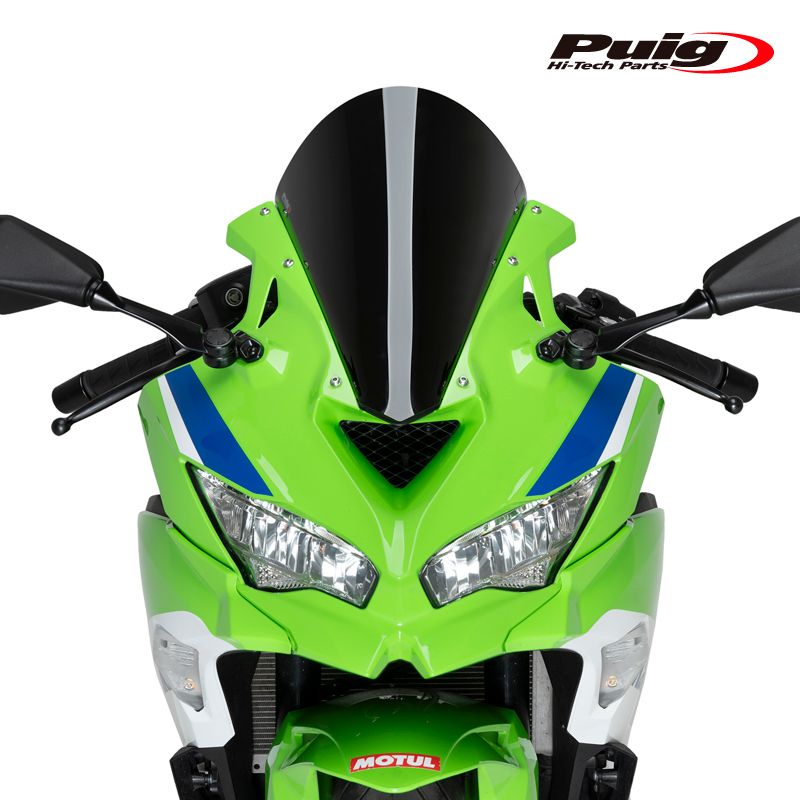 Puig 22468N R-RACER SCREEN BLACK KAWASAKI ZX-4R ZX-4RR NINJA 24-25 プーチ スクリーン カウル