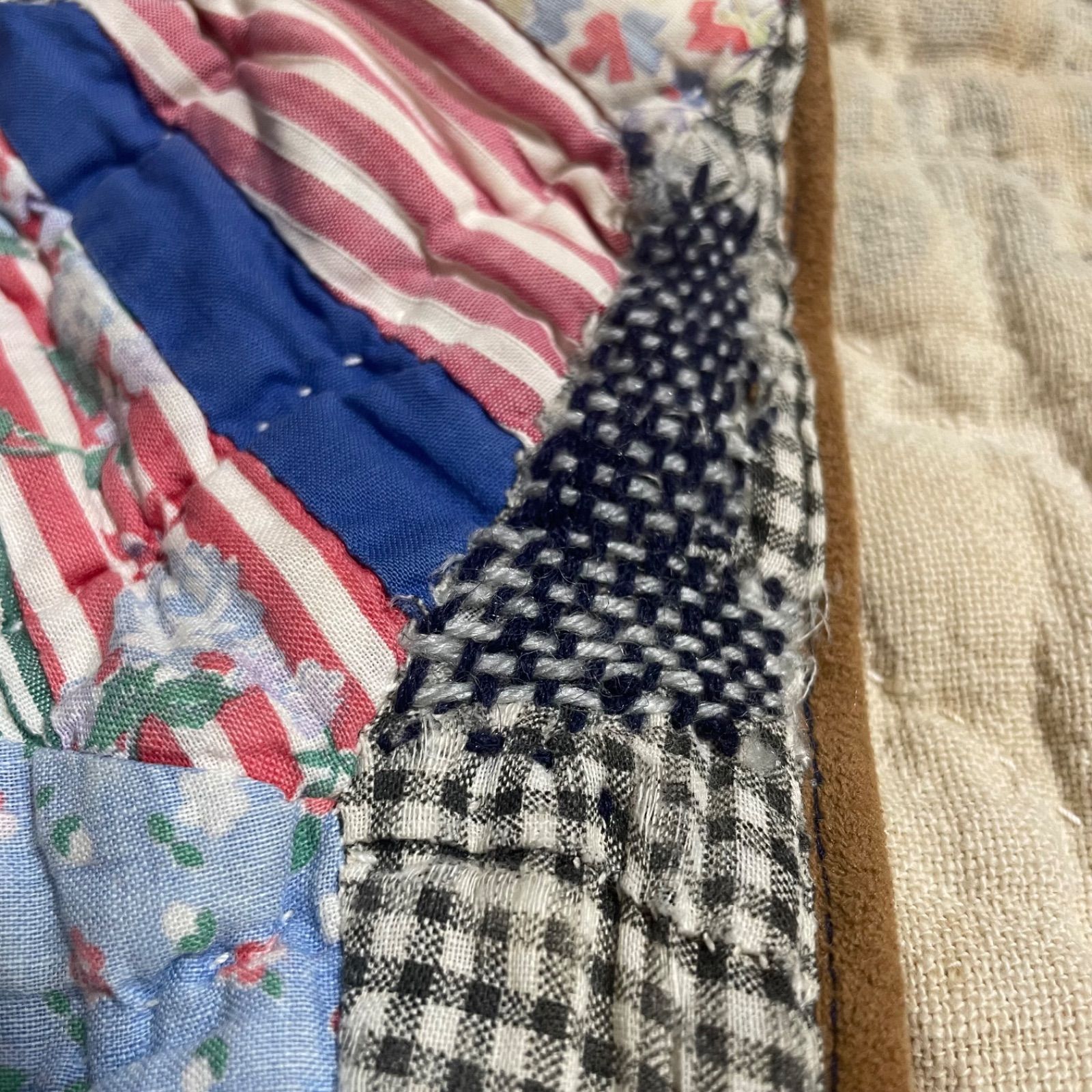 【USA vintage】アンティーク パッチワーク キルト キルティング 生地 USA vintage】アンティークキルト パッチワーク アメリカ