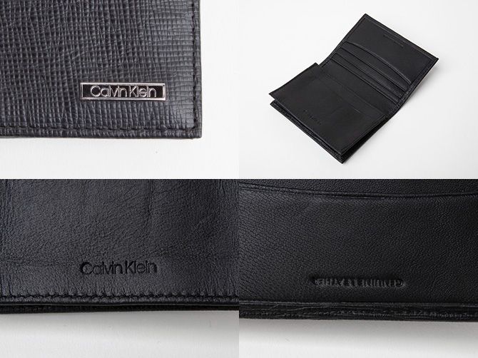 カルバン・クライン 専属BOX入り 名刺入れ  ロゴ レザー メンズ 31ck200003 Calvin Klein