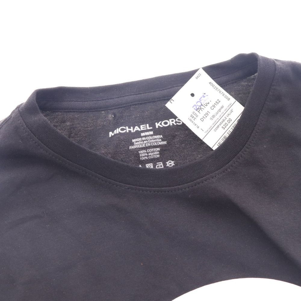 □ マイケルコース Tシャツ 長袖 トップス 丸首 ロゴ コットン
