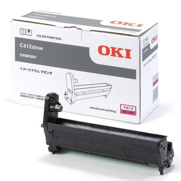 まとめ） 【純正品】 OKI DR-C4DM イメージドラム マゼンタ 【×3