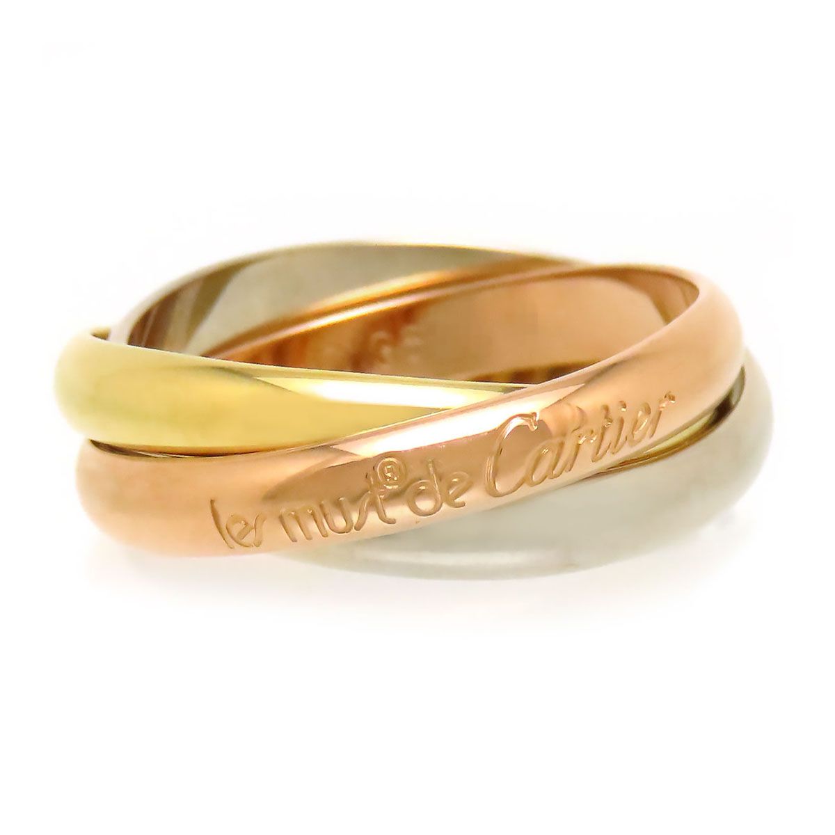 カルティエ トリニティ リング #60 750 (K18YG K18PG K18WG) メンズ CARTIER【中古】 【ジュエリー】
