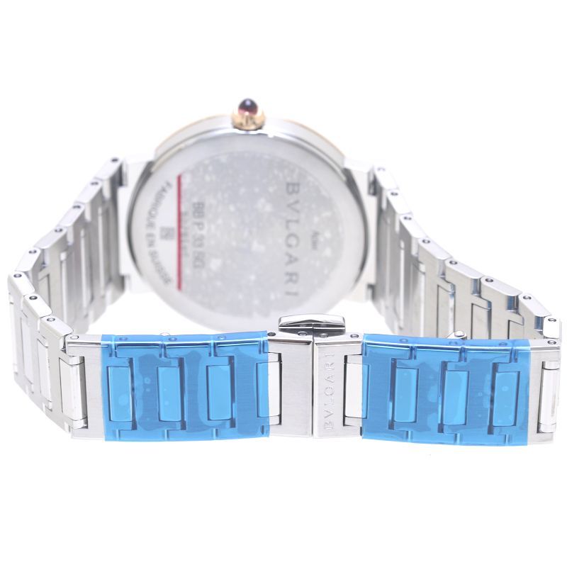 BVLGARI ブルガリ ブルガリブルガリ 103577 BBP33SG 12Pダイヤモンド【'23年購入/磨き済/電池交換済】K18PG ピンクゴールド xステンレススチール  レディース /39498【中古】【腕時計】 BVLGARI ブルガリ ブルガリブルガリ 103577 BBP33SG 12Pダイヤモンド