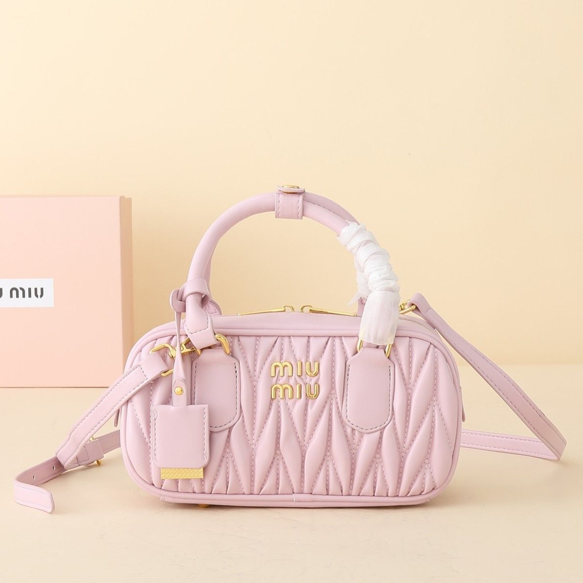 MIU MIU ミュウミュウ 美品 ハンドバッグ ショルダーバッグ レディース ピンク - メルカリ