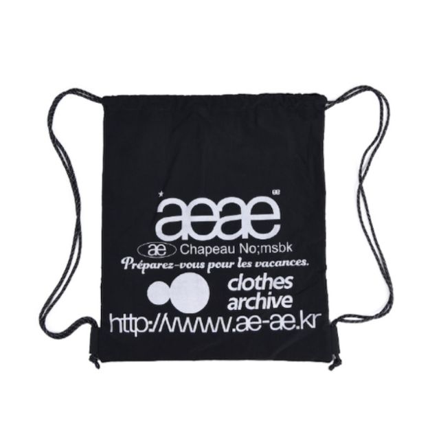 haeli 大人気！！韓国限定aeae ナップサック ブラックドット黒 aeae リュック ナップサック シャドウ 韓国 レア人気カラー