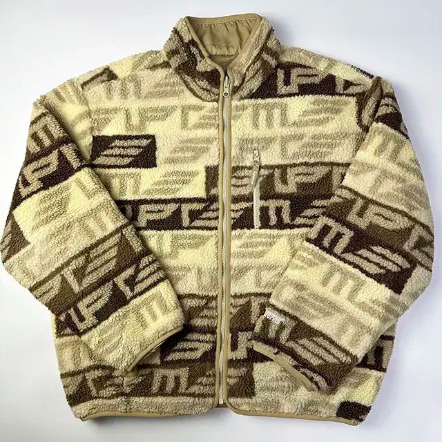 SUPREME 22FW Geo Supreme(シュプリーム) リバーシブル フリース ジャケット