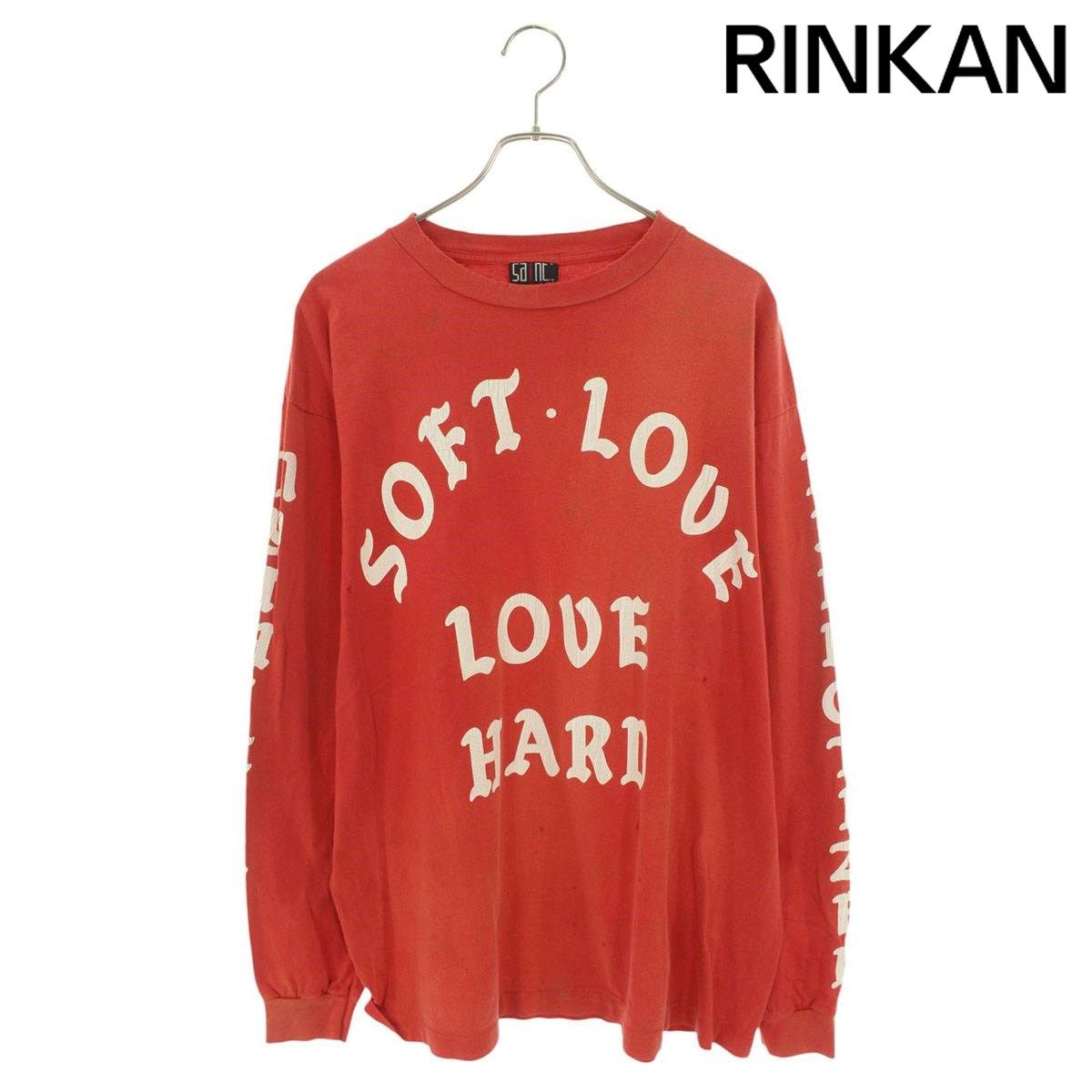セントマイケル  24SS  SM-YS8-0000-021 ヴィンテージ加工 SOFT LOVEプリント長袖カットソー メンズ L