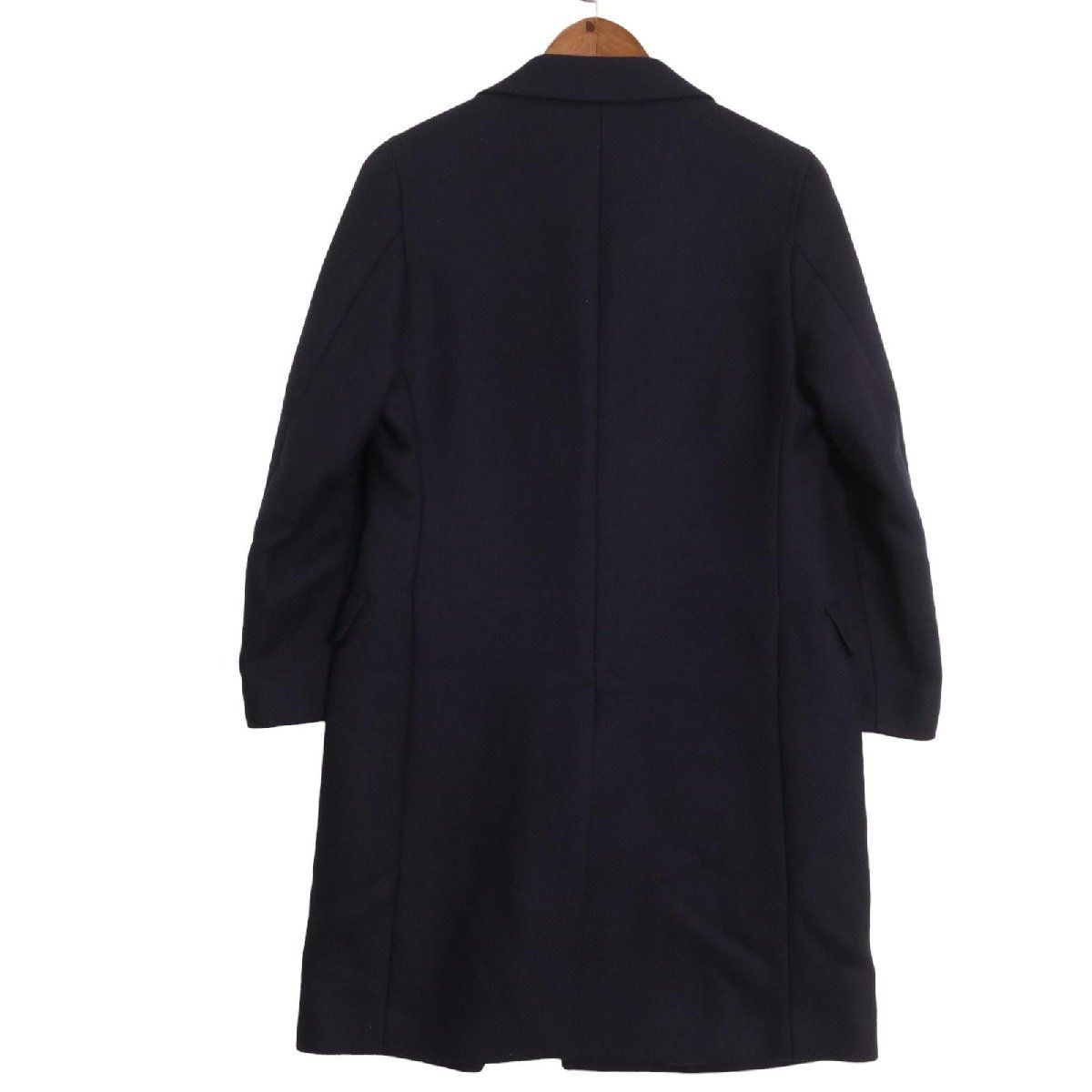 美品TAGLIATORE ウール カシミヤ ネイビー チェスターコート 46 【公式
